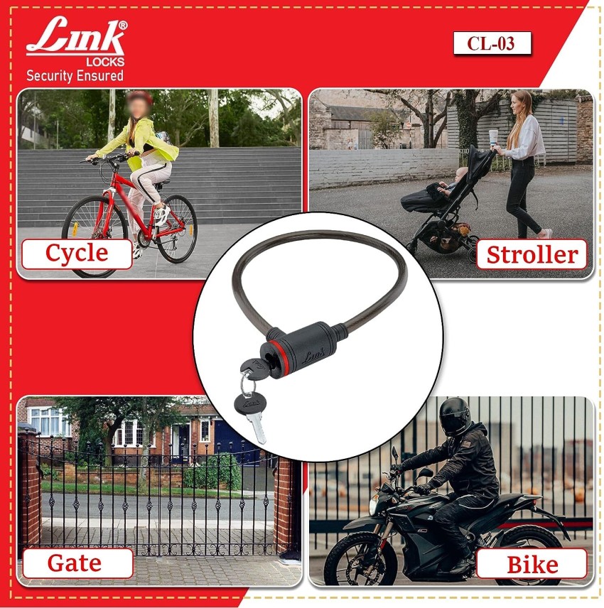 Link Multipurpose Cable Lock 50 CM Length for Cycles Bikes