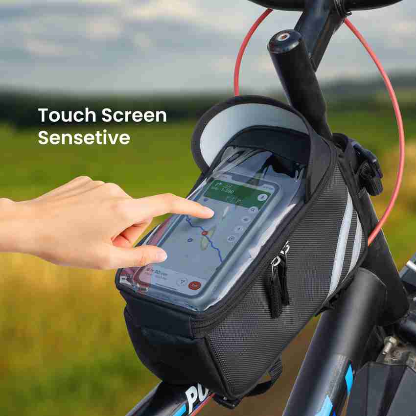 Yumin Bicycle Front Frame Mobile Phone Holder Bag Pouch for Cycling Reflective Bicycle Phone Holder