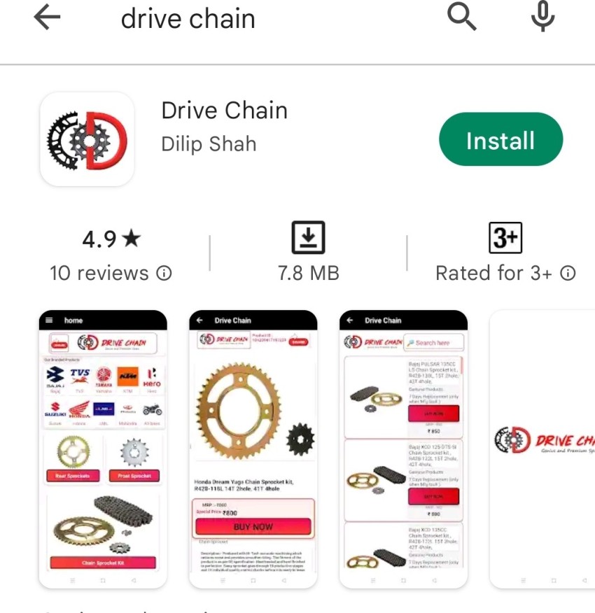 Honda shine best sale chain kit