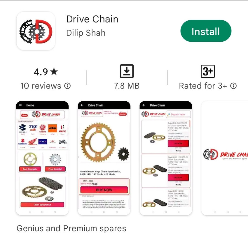 Ismart chain hotsell sprocket price