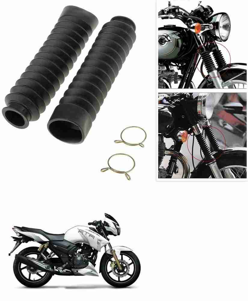 SRPHERE Motorcycle Front Fork Cover Shock Protector Dust Guard For TVS Apache RTR 180 Motorcycle Fork Cover Price in India Buy SRPHERE Motorcycle Front Fork Cover Shock Protector Dust Guard For