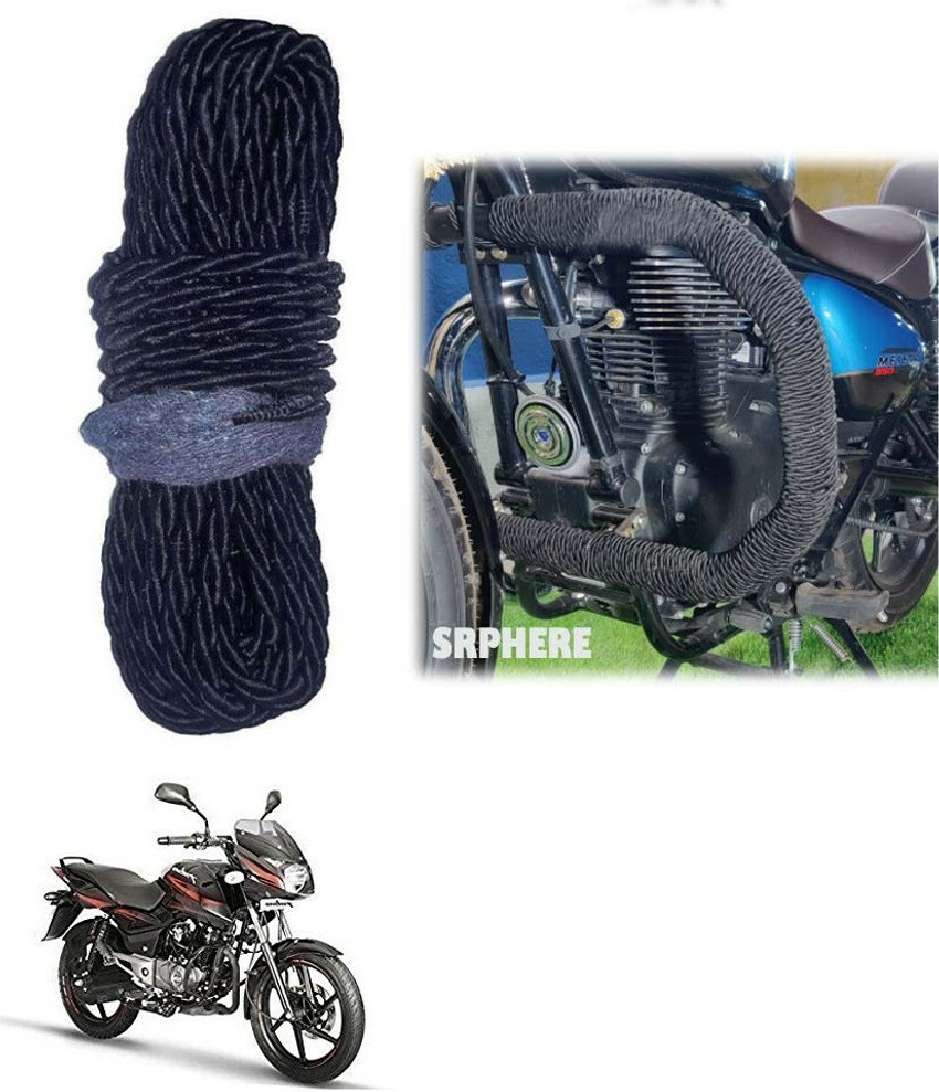 SRPHERE Bike Crash Guard Black Rope 12 Meter Long For Pulsar 125