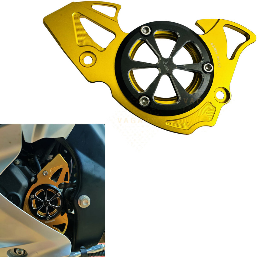 Vagary Golden CNC Aluminium Front Chain Sprocket Cover for Yamaha R15 V4 V3 R15M MT 15 Bike Chain Guard Price in India Buy Vagary Golden CNC Aluminium Front Chain Sprocket Cover for Yamaha