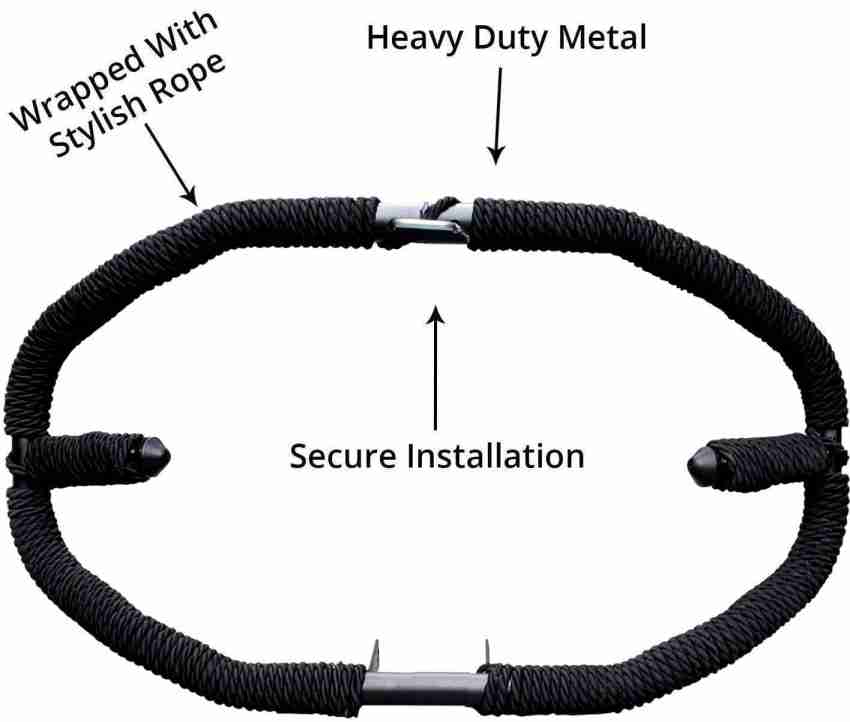 Thump Heavy Duty Metal With Rope Stylist Real Customized 8 Bend Black Rope  Safety Bike Crash Guard Rope Price in India - Buy Thump Heavy Duty Metal  With Rope Stylist Real Customized