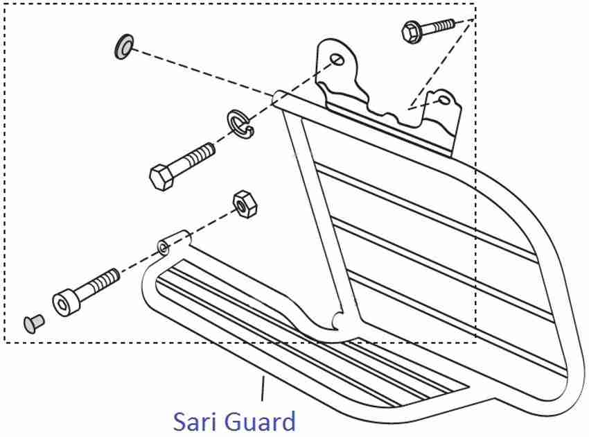 Shiv Ambba SAE Heavy Duty Saree Guard with Footrest for PUL 150cc