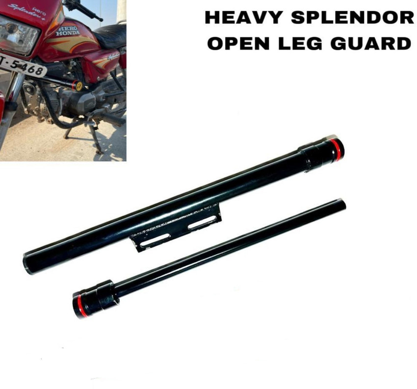 DAZZRIDE Bike Heavy Duty Single Rod Leg Guard Black for Hero