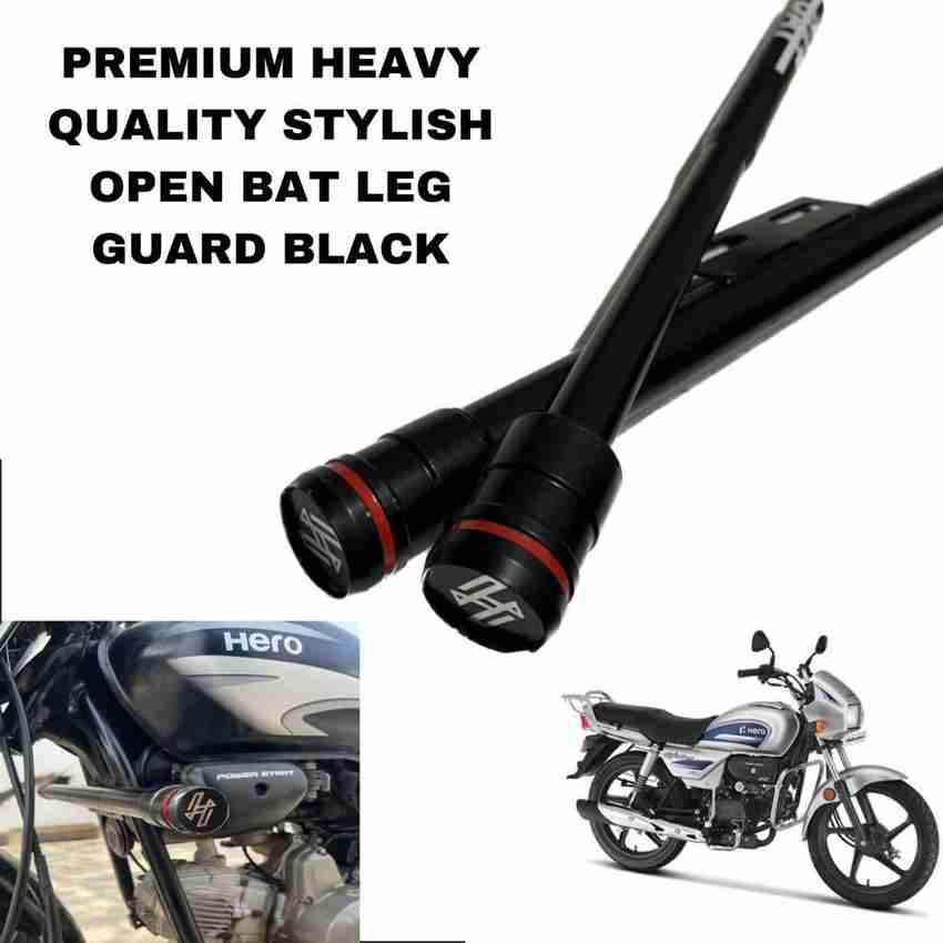 SHOWRIDE Heavy Duty Single Rod Bat Leg Guard Black for Hero
