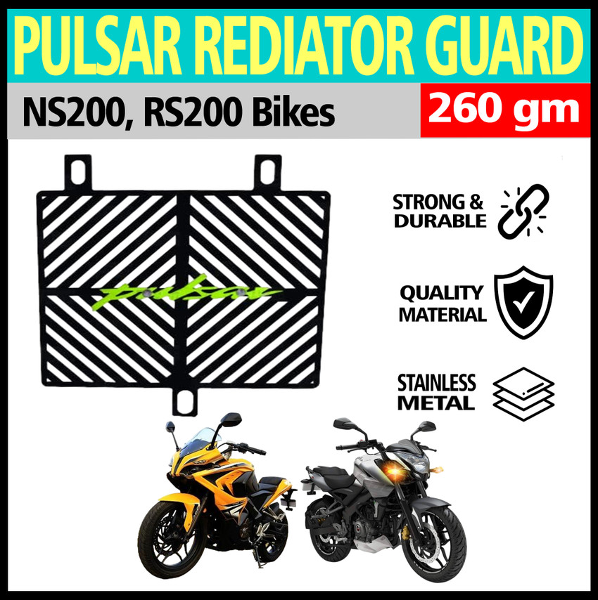 ASRYD Heavy Radiator Guard Protector for Bajaj Pulsar RS 200 NS 200 Bike Crash Guard Price in India Buy ASRYD Heavy Radiator Guard Protector for Bajaj Pulsar RS 200 NS 200 Bike Crash Guard online