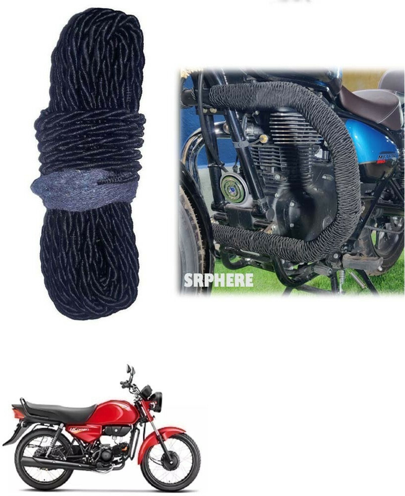SRPHERE Bike Crash Guard Black Rope 12 Meter Long For CD Dawn
