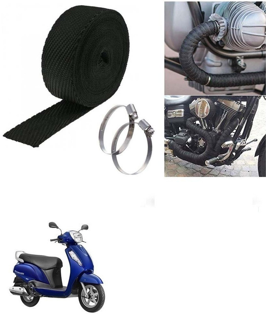 SRPHERE 3 Mtrs Silencer Wrap Bike Exhaust Heat Shield for Suzuki