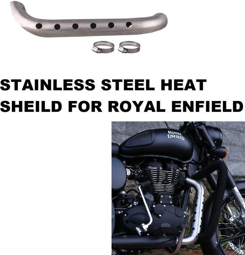 SRPHERE STAINLESS STEEL HEAT SHEILD FOR ROYAL ENFIELD Bike Exhaust Heat  Shield Price in India - Buy SRPHERE STAINLESS STEEL HEAT SHEILD FOR ROYAL  ENFIELD Bike Exhaust Heat Shield online at Flipkart.com