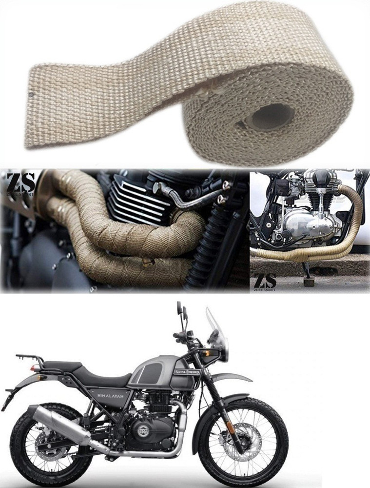 Znee Smart Silencer Wrap Cream Color for Royal Enfield Himalayan Bike Exhaust Heat Shield Price in India Buy Znee Smart Silencer Wrap Cream Color for Royal Enfield Himalayan Bike Exhaust Heat