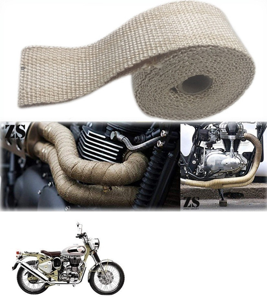 Znee Smart Silencer Wrap Cream Color for Royal Enfield Bullet