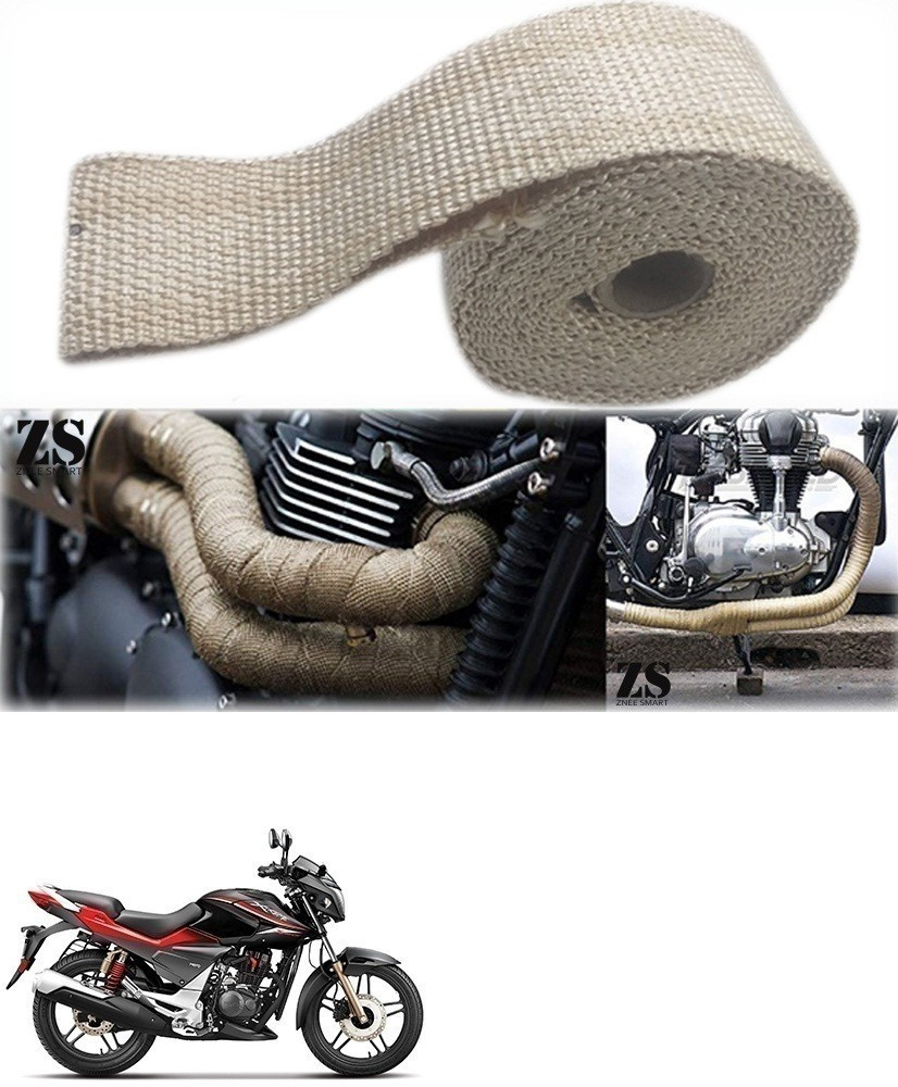 Znee Smart Silencer Wrap Cream Color Bike Exhaust Heat Shield for Hero CBZ Extreme Bike Exhaust Heat Shield Price in India Buy Znee Smart Silencer Wrap Cream Color Bike Exhaust Heat
