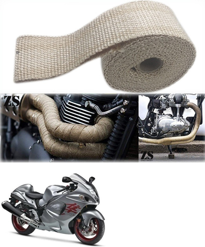 Znee Smart Silencer Wrap Cream Color for Suzuki Hayabusa Bike