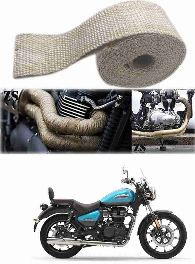 Znee Smart Silencer Wrap Cream Color for Royal Enfield Meteor 350
