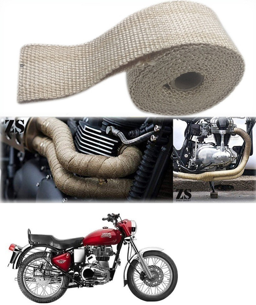 Znee Smart Silencer Wrap Cream Color for Royal Enfield Bullet