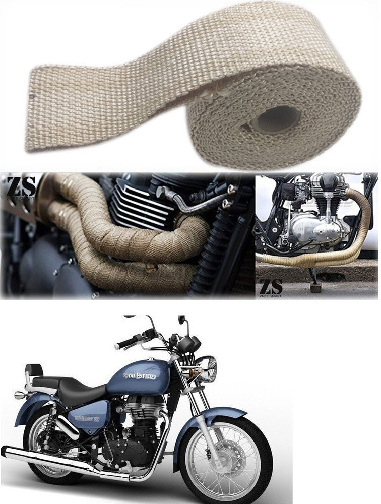 Znee Smart Silencer Wrap Cream Color for Royal Enfield Thunderbird 500 Bike Exhaust Heat Shield Price in India Buy Znee Smart Silencer Wrap Cream Color for Royal Enfield Thunderbird 500 Bike