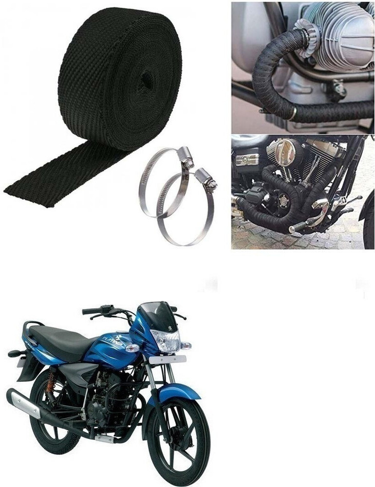 SRPHERE 3 Mtrs Silencer Wrap Bike Exhaust Heat Shield for Bajaj Platina 100 DTS i Bike Exhaust Heat Shield Price in India Buy SRPHERE 3 Mtrs Silencer Wrap Bike Exhaust Heat Shield