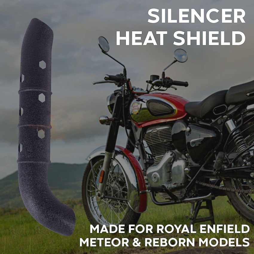 Silencer Heat Shield Cover Guard Anti-Rust Material Compatible BS4 Bike  Exhaust Heat Shield For Royal