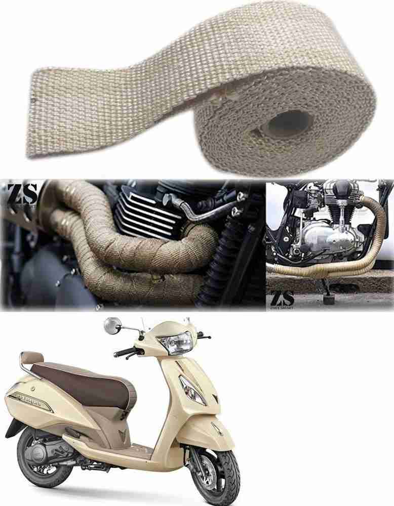 AXWee Silencer Wrap Cream Color for TVS Jupiter classic Bike