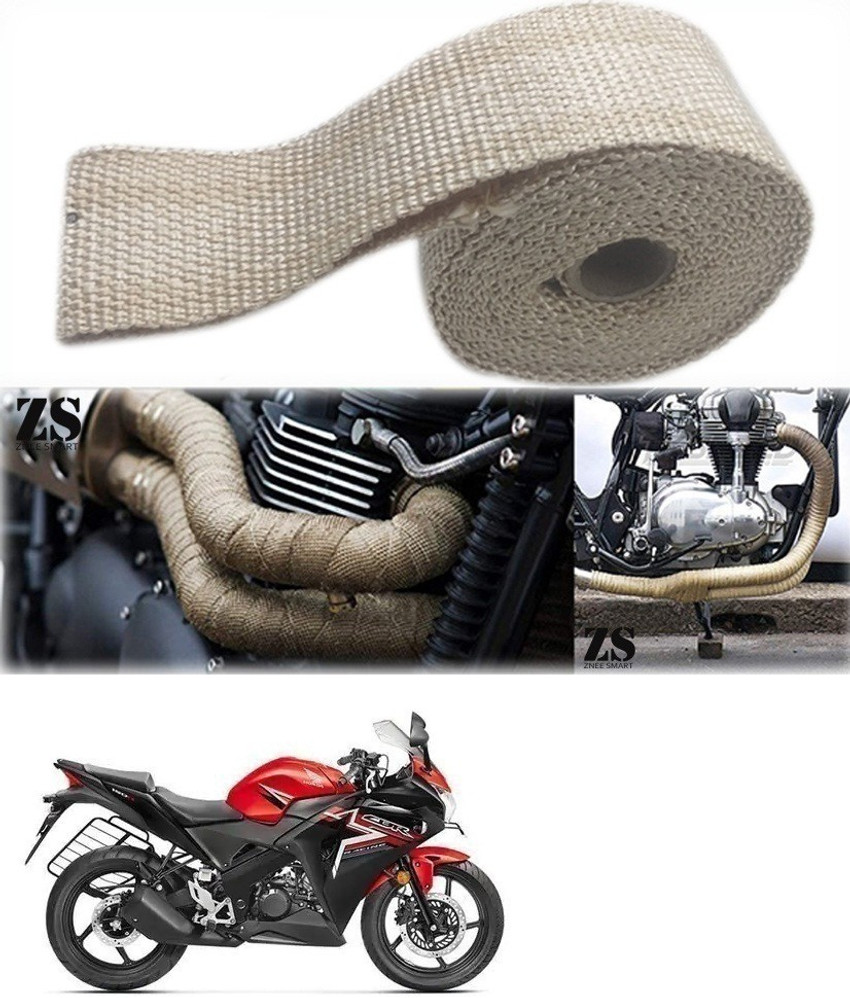 Znee Smart Silencer Wrap Cream Color for Honda CBR 150R Bike Exhaust Heat Shield Price in India Buy Znee Smart Silencer Wrap Cream Color for Honda CBR 150R Bike Exhaust Heat