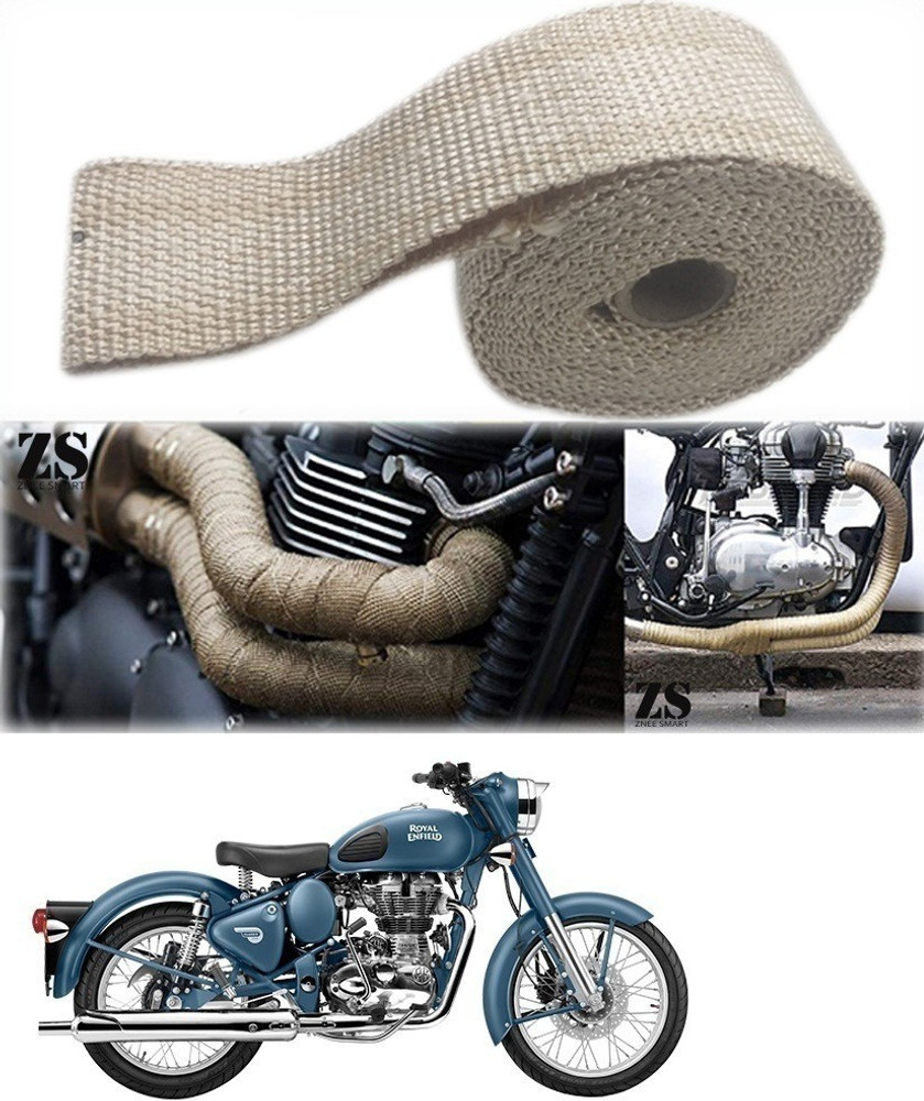 AXWee Silencer Wrap Cream Color for Royal Enfield Bullet 500 Bike