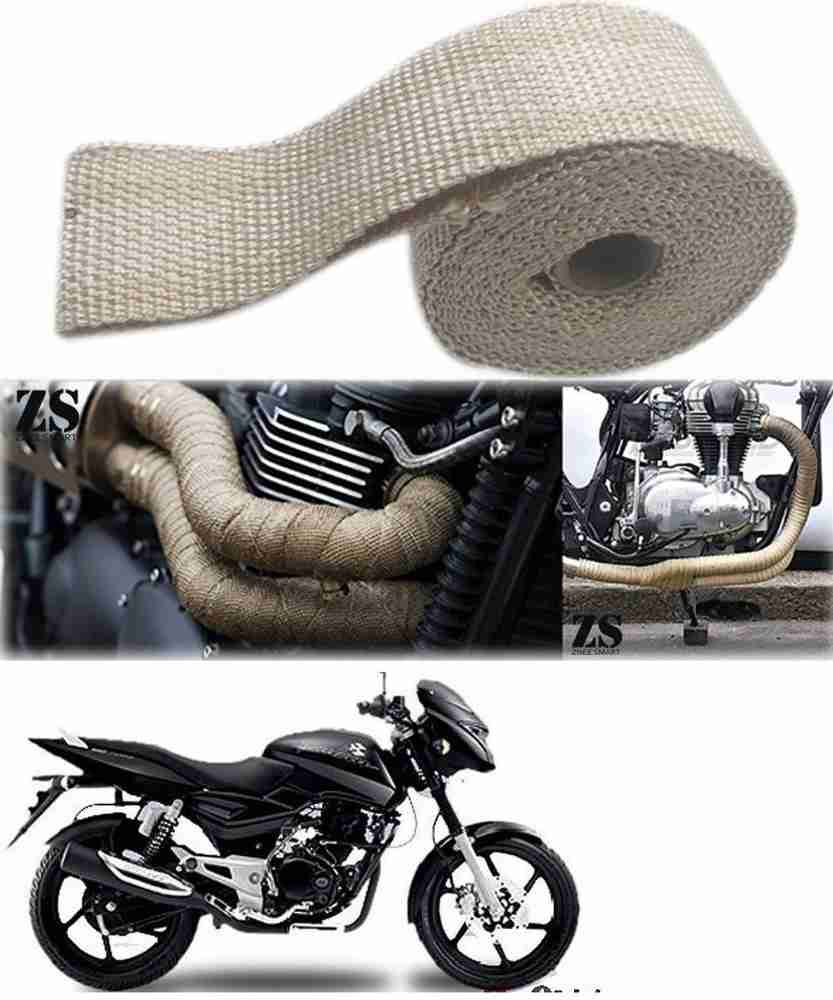 Znee Smart Silencer Wrap Cream Color for Bajaj Pulsar 150 DTS i Bike Exhaust Heat Shield Price in India Buy Znee Smart Silencer Wrap Cream Color for Bajaj Pulsar 150 DTS i Bike
