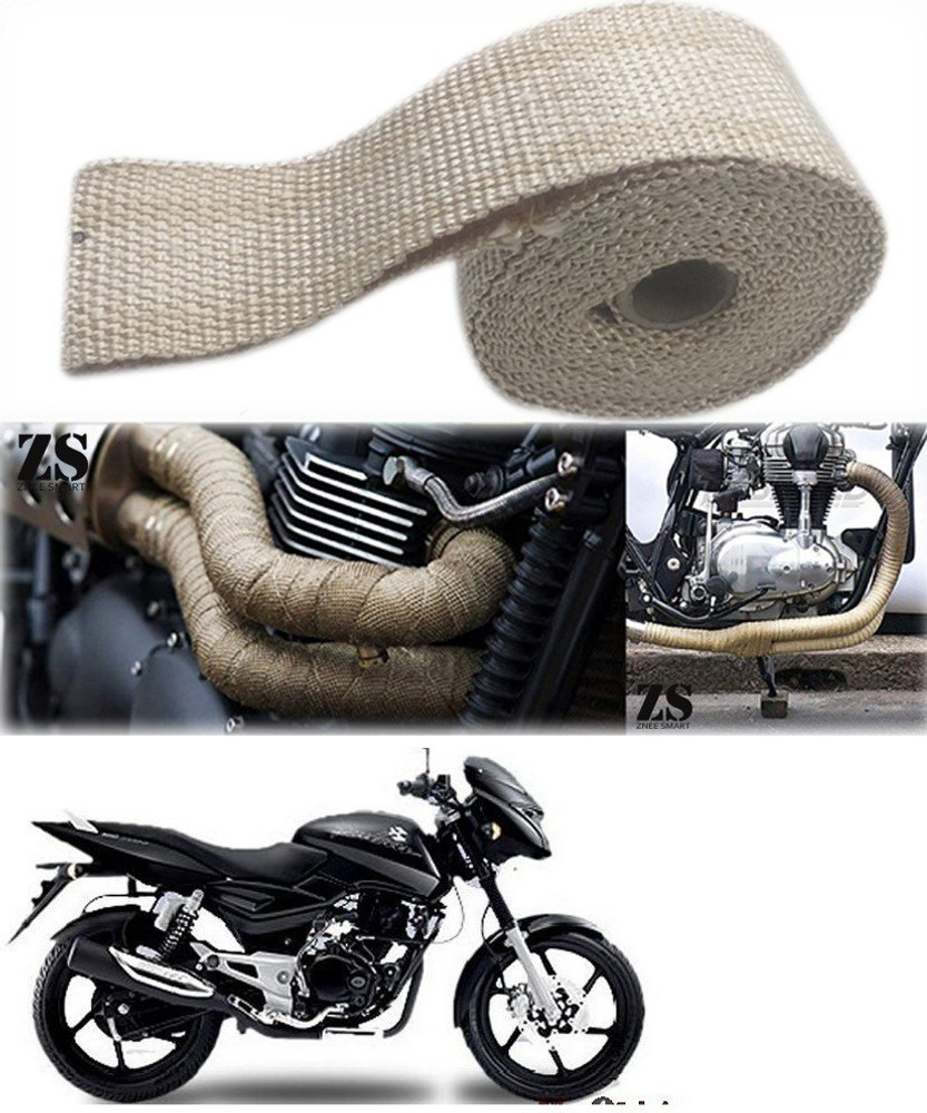 Znee Smart Silencer Wrap Cream Color for Bajaj Pulsar 150 DTS i Bike Exhaust Heat Shield Price in India Buy Znee Smart Silencer Wrap Cream Color for Bajaj Pulsar 150 DTS i Bike