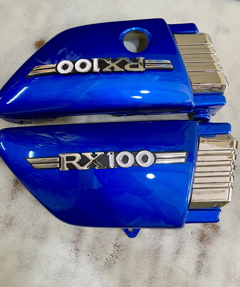 A.A.I Rx100 Battery Side Panel Set with Monogram Chrome Kit Blue