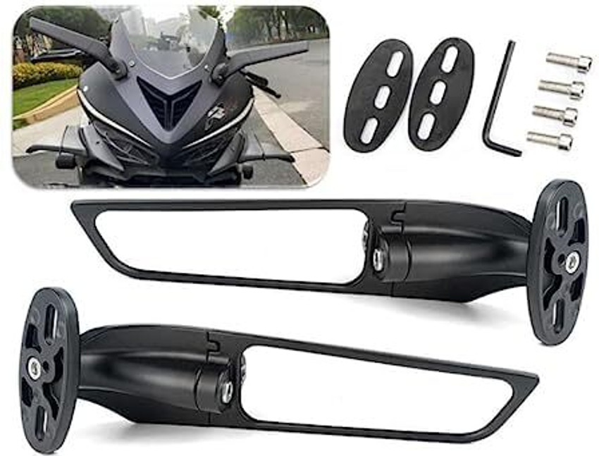 Gogna Mart Wing Side Mirror Adjustable RotatVisor Black for Yamaha R15 V1 V2able Bike Fairing Kit Price in India Buy Gogna Mart Wing Side Mirror Adjustable RotatVisor Black for Yamaha R15