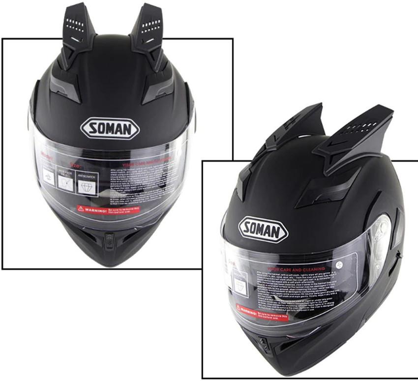 Motorcycle top helmet horns