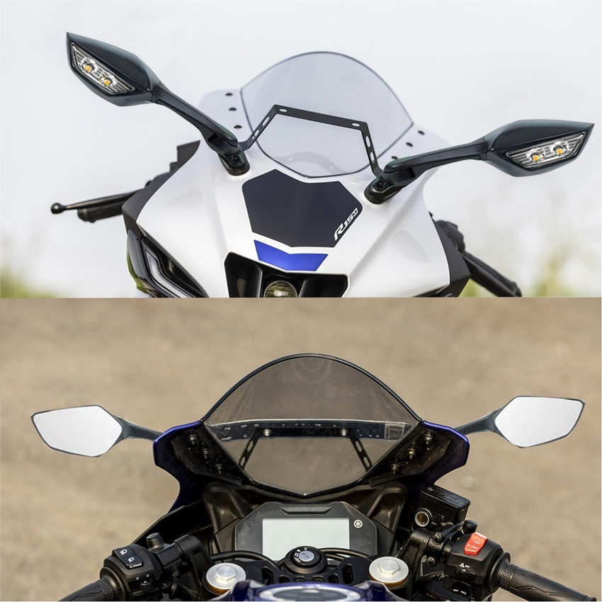 MIKANIX R15 V3 V4 M Adjustable Rear View Side Mirror with Turn Signal Led Indicator Bike Fairing Kit Price in India Buy MIKANIX R15 V3 V4 M Adjustable Rear