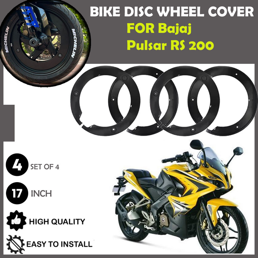 Qiisx Bike Pro Disc Wheel Cover ABS Plastic for Bajaj Pulsar RS 200 set of 4 Bike Fairing Kit Price in India Buy Qiisx Bike Pro Disc Wheel Cover ABS Plastic for Bajaj Pulsar RS 200 set of 4 Bike Fairi...