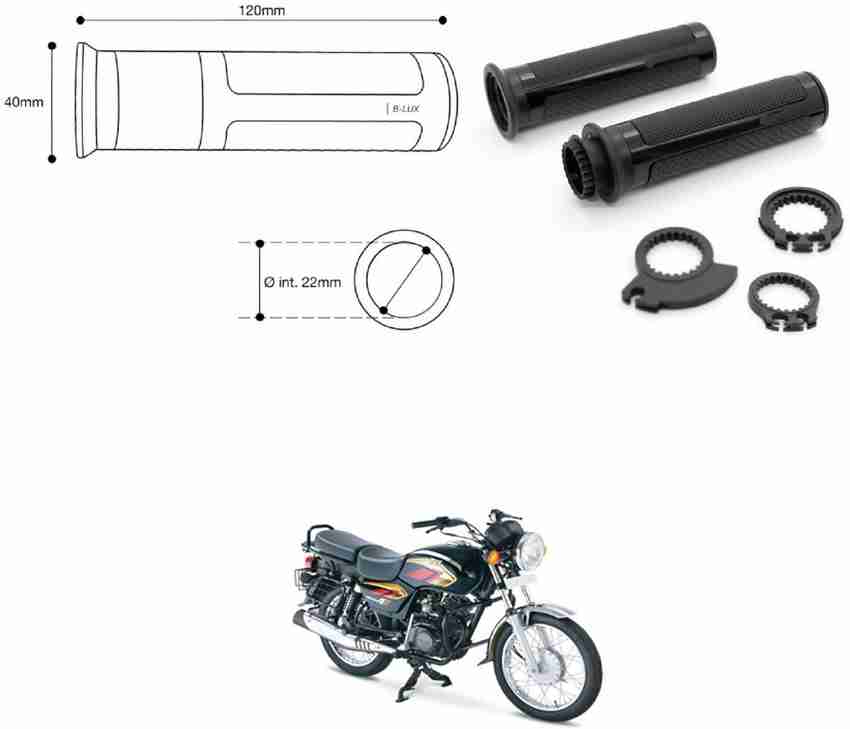 PRTEK Motorcycle Hand Grips Anti Skid Handlebar Rubber Bar End 104 Handle Bar Grip For TVS Max 4R Price in India Buy PRTEK Motorcycle Hand Grips Anti Skid Handlebar Rubber Bar End 104