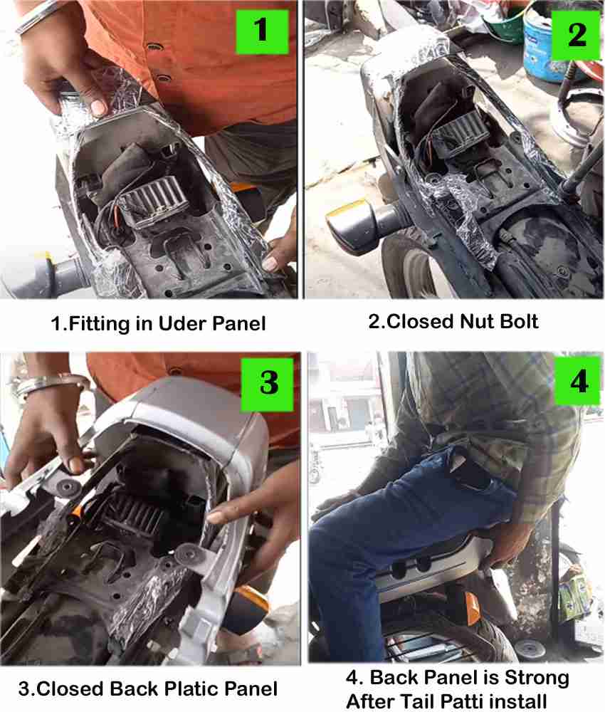 SRPHERE Metal Black Rear Seat Tail Protector For Splendor Splendor Pro Splendor Plus Bike Headlight Grill Price in India Buy SRPHERE Metal Black Rear Seat Tail Protector For Splendor Splendor Pro