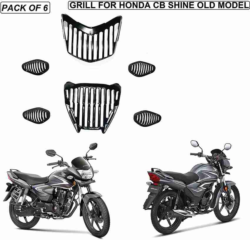 GRIP LIGHT HEADLIGHT GRILL SET FOR HONDA CB SHINE BS4 Bike