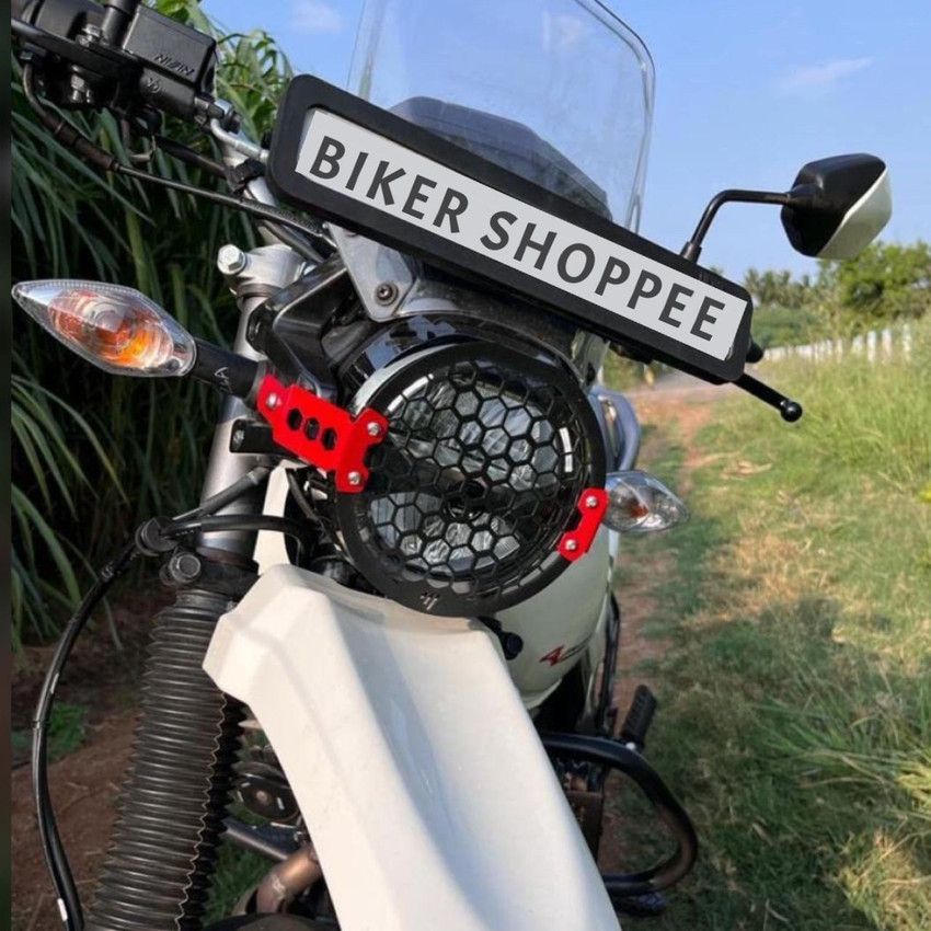 BIKER SHOPPEE Hero X Pulse Headlight Grill With Red Mount Bike