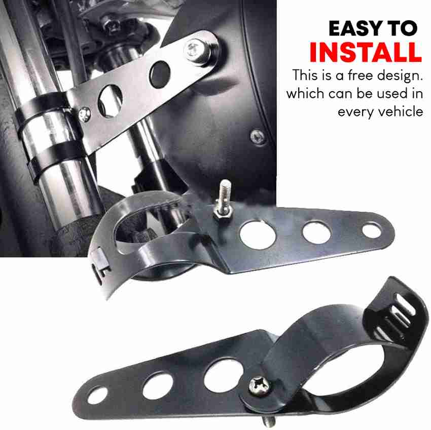 AutoPowerz Motorcycle Head Lamp Holder Headlight Mounting Brackets