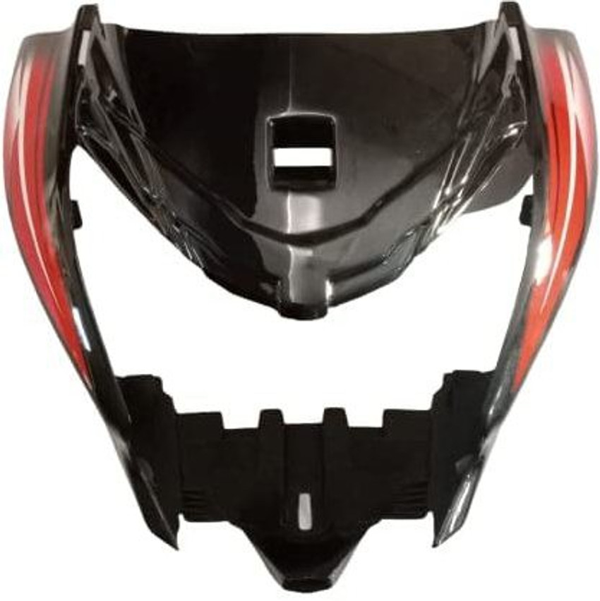 plutoauto Headlight visor For Shine SP With Glass Black Red