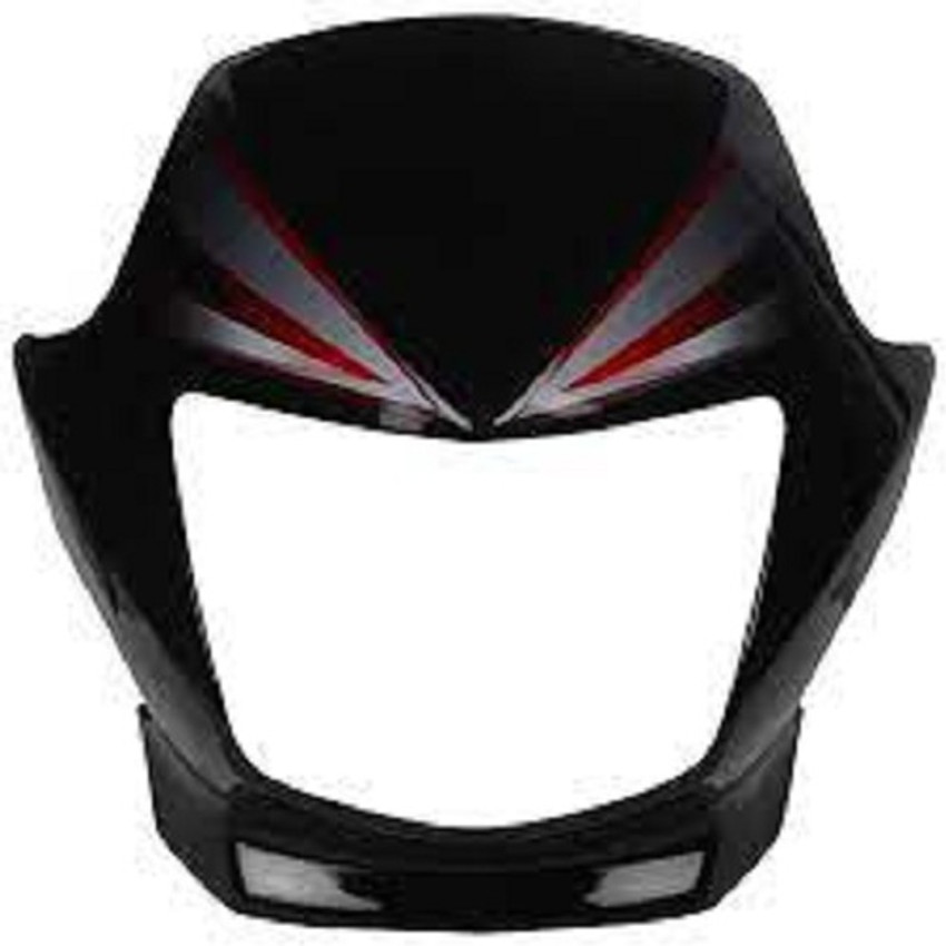ARPIT ENTREPRISE Front CB Shine Black Red Bike Headlight Visor