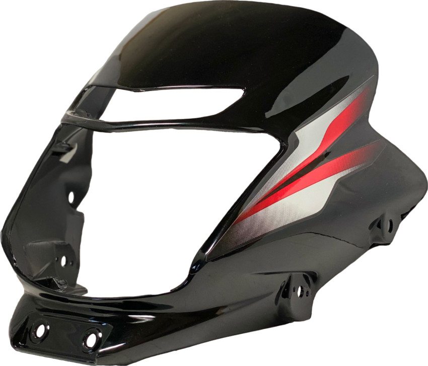 SHREE Bajaj Platina ES Black Red Bike Headlight Visor Price in
