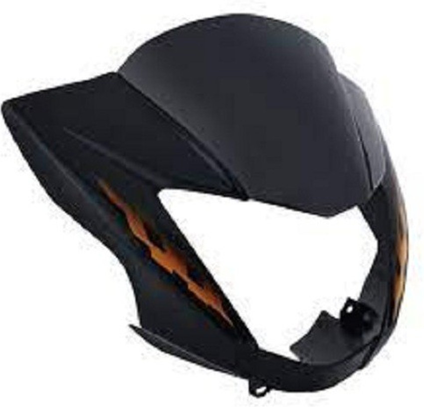 ARPIT ENTREPRISE Front Visor for Glamour N M Black Orange Bike