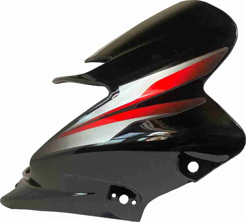 SHREE Bajaj Platina ES Black Red Bike Headlight Visor Price in