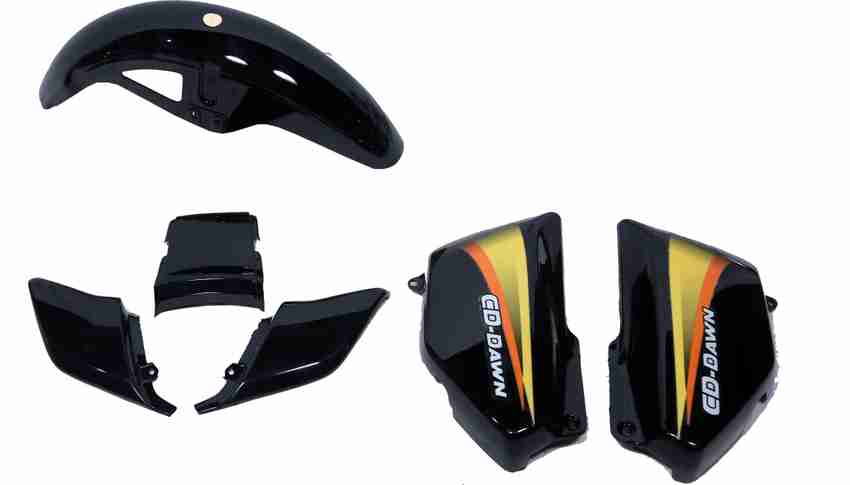 Grow Famous fit for full body kit cd dawn old model black with yellow Bike Headlight Visor Price in India Buy Grow Famous fit for full body kit cd dawn old