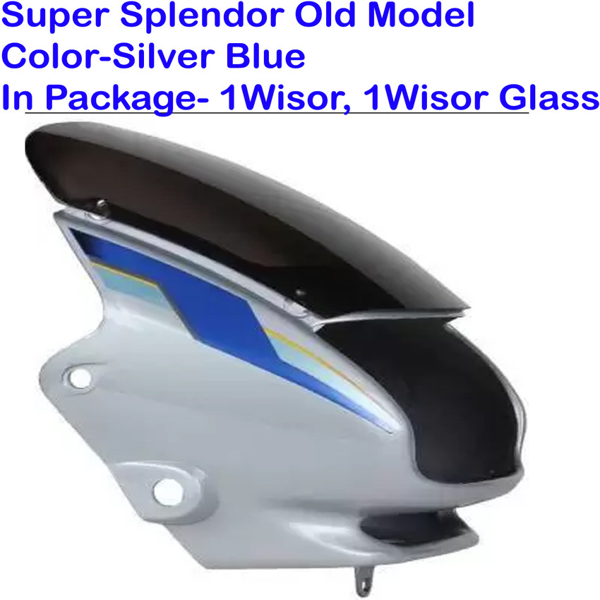 Shiv Ambba Heavy Quality SILVER BLUE visor for SUPER SPLENDER Old Model with Wisor Glass Bike Headlight Visor Price in India Buy Shiv Ambba Heavy Quality SILVER BLUE visor for SUPER