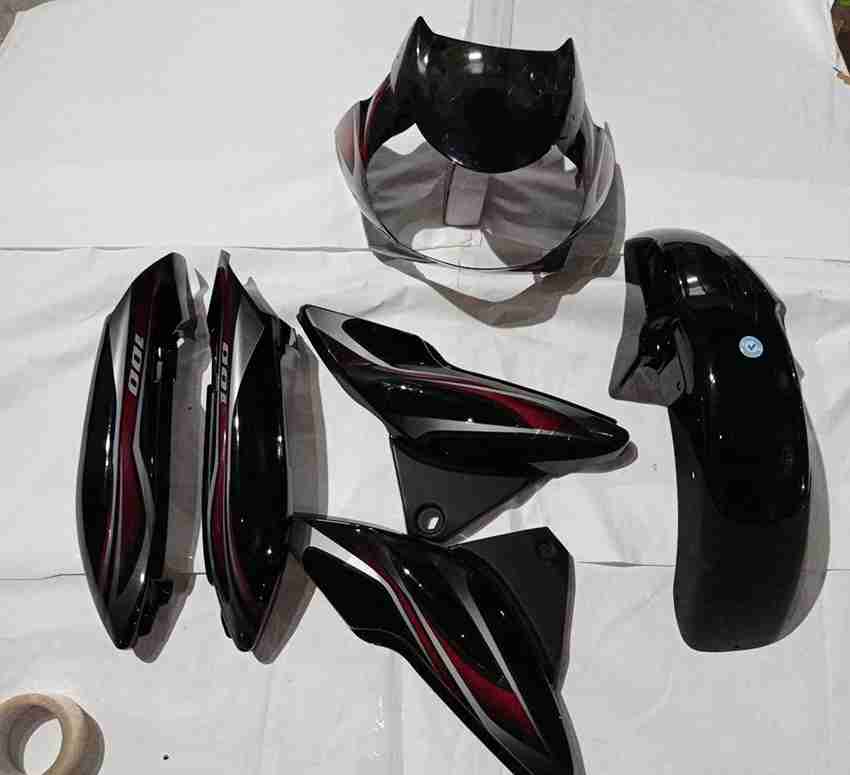 Grow Famous FIT for Full Body KIT for Discover 100CC Old Model Pack of 4 Red Black Bike Headlight Visor Price in India Buy Grow Famous FIT for Full Body KIT