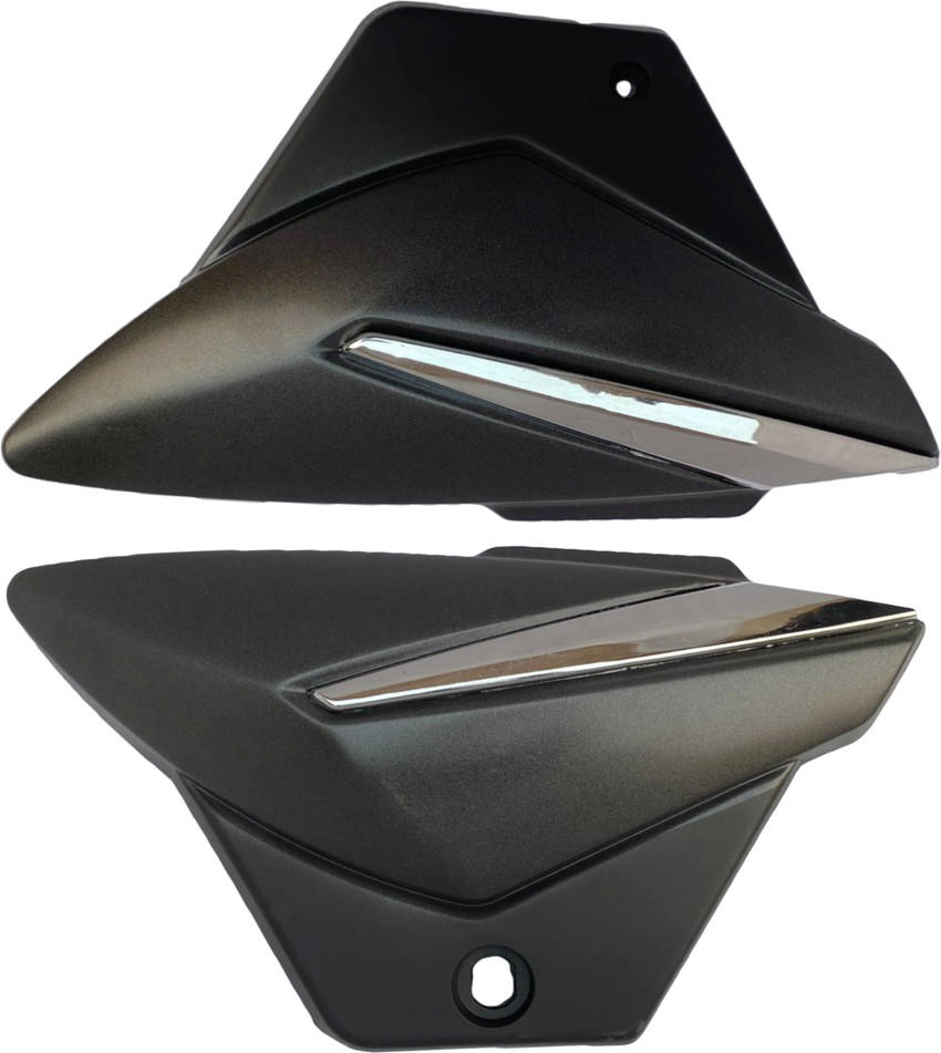 SHREE Platina Black Grey Headlight Visor and Side Panel Bike