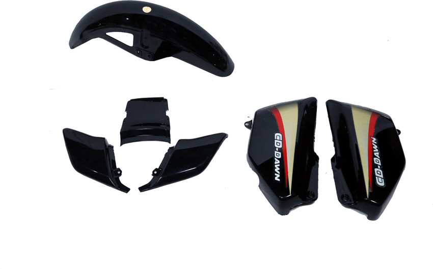 Grow Famous fit for full body kit cd dawn old model black with golen sticker Bike Headlight Visor Price in India Buy Grow Famous fit for full body kit cd dawn
