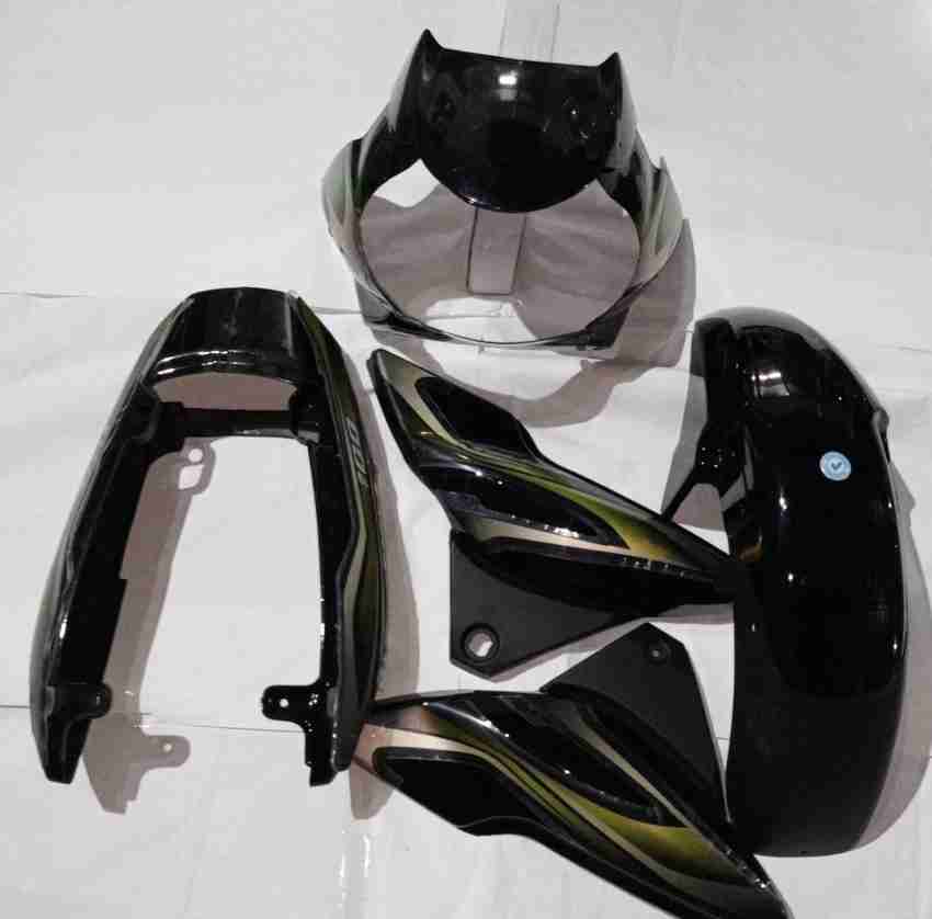 Grow Famous FIT for Full Body KIT for Discover 100CC Old Model Pack of 4 Black Golden Bike Headlight Visor Price in India Buy Grow Famous FIT for Full Body KIT